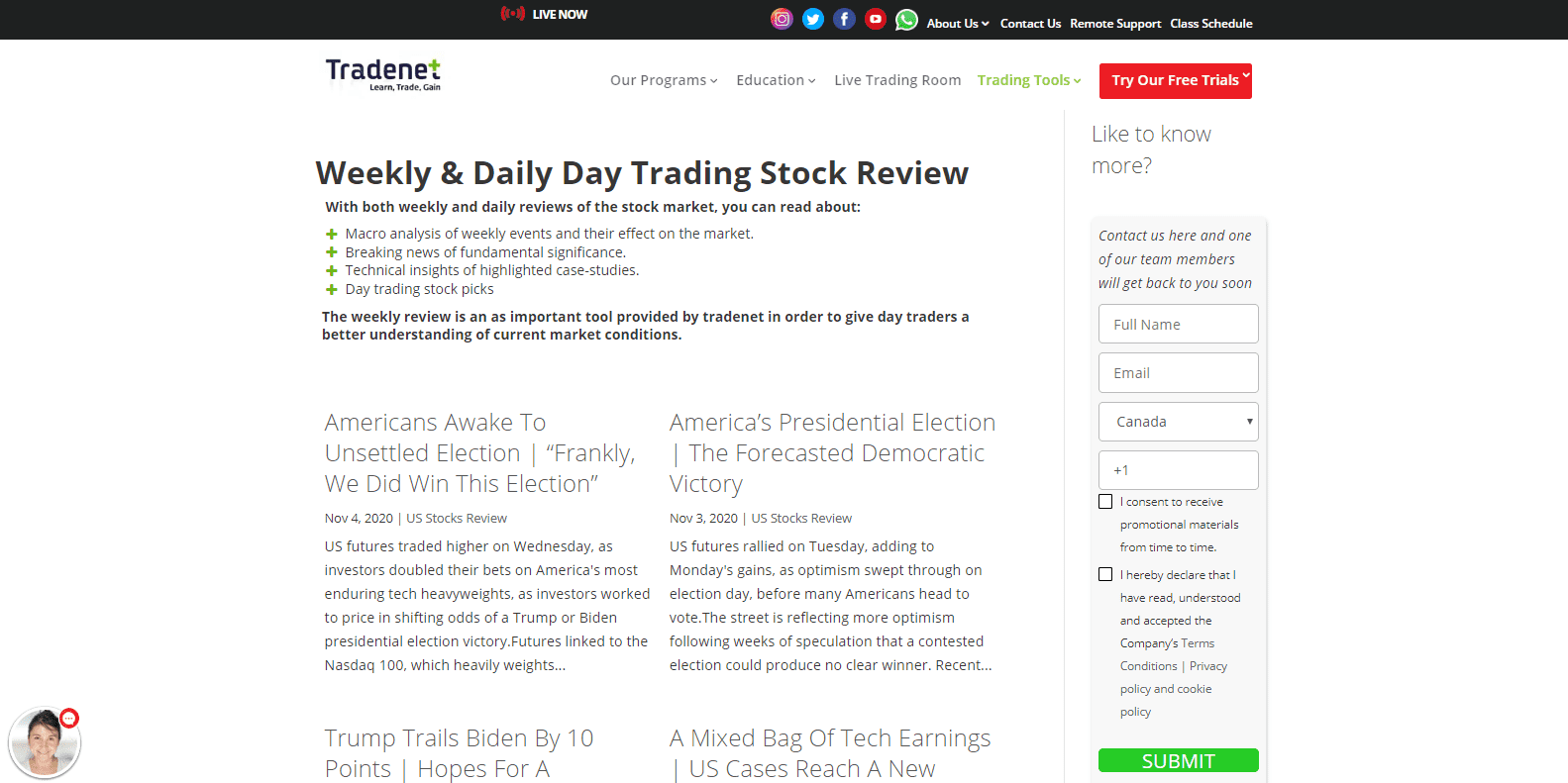 Tradenet Review US stocks review Tradenet Review US stocks review